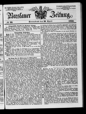 Breslauer Zeitung vom 23.04.1853