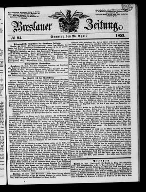Breslauer Zeitung on Apr 24, 1853