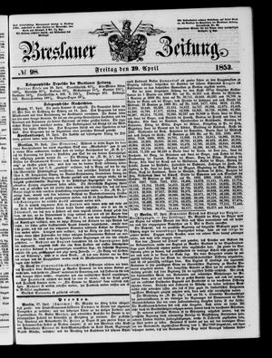 Breslauer Zeitung vom 29.04.1853