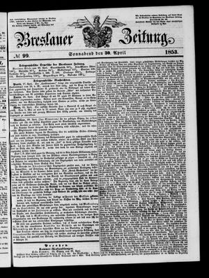 Breslauer Zeitung on Apr 30, 1853