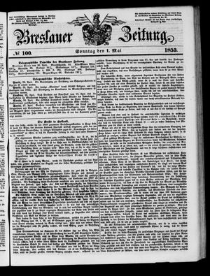 Breslauer Zeitung on May 1, 1853