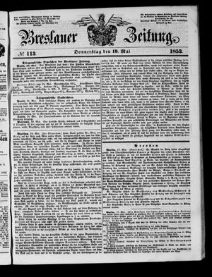 Breslauer Zeitung on May 19, 1853