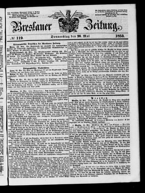 Breslauer Zeitung vom 26.05.1853