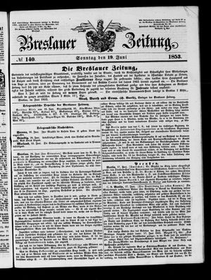 Breslauer Zeitung on Jun 19, 1853