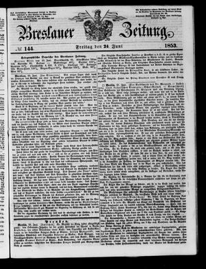 Breslauer Zeitung on Jun 24, 1853
