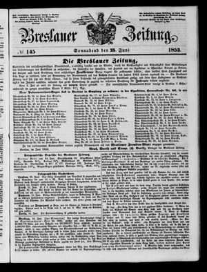 Breslauer Zeitung vom 25.06.1853