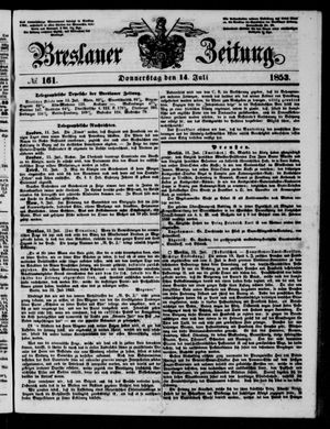 Breslauer Zeitung vom 14.07.1853