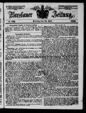 Breslauer Zeitung vom 15.07.1853