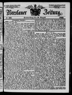 Breslauer Zeitung vom 18.08.1853