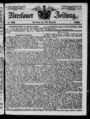 Breslauer Zeitung on Aug 19, 1853