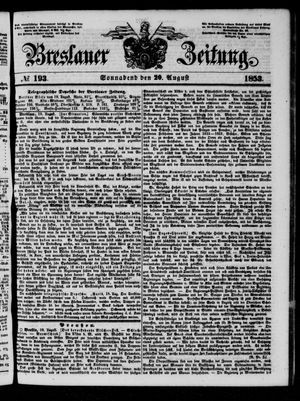 Breslauer Zeitung vom 20.08.1853