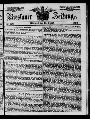 Breslauer Zeitung on Aug 24, 1853