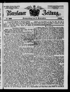 Breslauer Zeitung on Sep 8, 1853