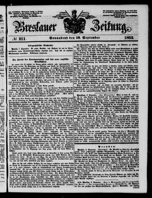 Breslauer Zeitung on Sep 10, 1853