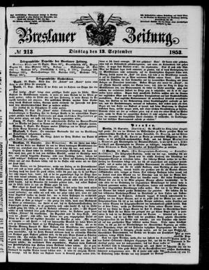 Breslauer Zeitung on Sep 13, 1853