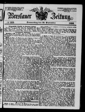 Breslauer Zeitung on Sep 15, 1853