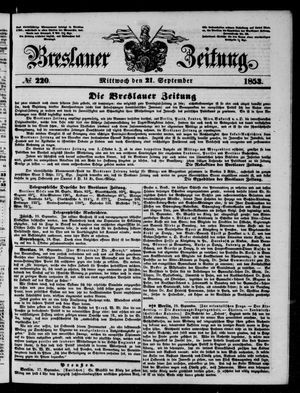 Breslauer Zeitung vom 21.09.1853