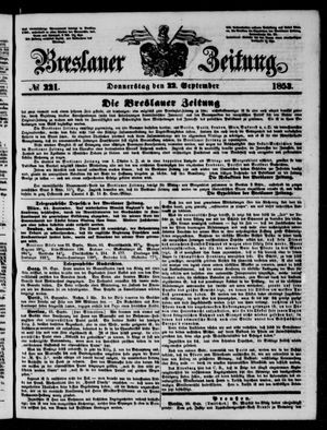 Breslauer Zeitung on Sep 22, 1853