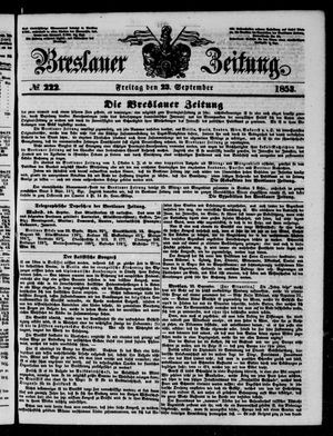 Breslauer Zeitung on Sep 23, 1853