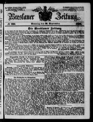 Breslauer Zeitung on Sep 25, 1853