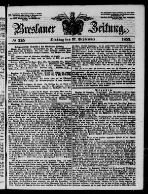 Breslauer Zeitung on Sep 27, 1853