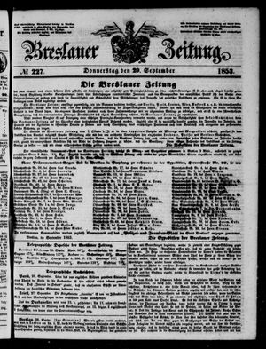 Breslauer Zeitung on Sep 29, 1853