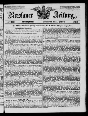 Breslauer Zeitung vom 01.10.1853