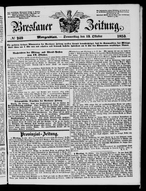 Breslauer Zeitung vom 13.10.1853