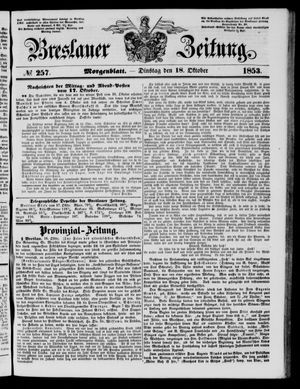 Breslauer Zeitung vom 18.10.1853