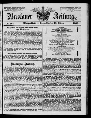 Breslauer Zeitung vom 20.10.1853