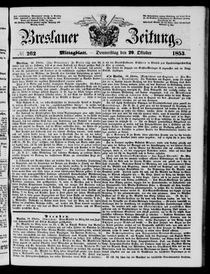 Breslauer Zeitung vom 20.10.1853