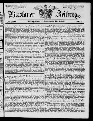 Breslauer Zeitung vom 25.10.1853