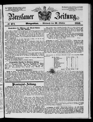 Breslauer Zeitung vom 26.10.1853