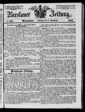 Breslauer Zeitung on Nov 1, 1853