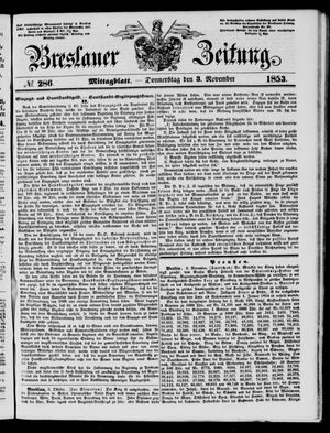 Breslauer Zeitung on Nov 3, 1853
