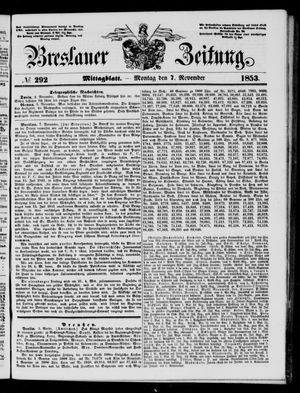 Breslauer Zeitung vom 07.11.1853