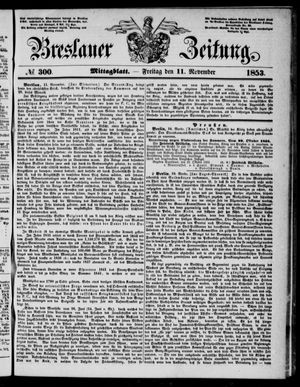 Breslauer Zeitung vom 11.11.1853