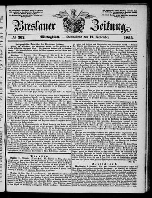 Breslauer Zeitung vom 12.11.1853