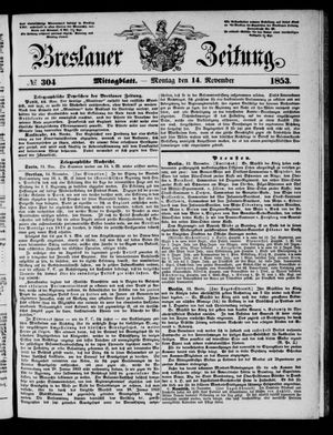 Breslauer Zeitung vom 14.11.1853