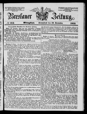 Breslauer Zeitung vom 19.11.1853