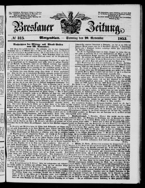 Breslauer Zeitung vom 20.11.1853