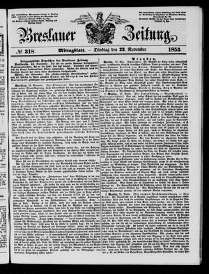 Breslauer Zeitung vom 22.11.1853