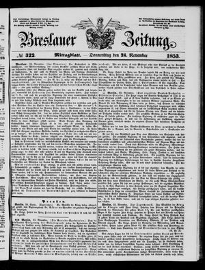 Breslauer Zeitung on Nov 24, 1853