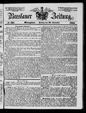 Breslauer Zeitung vom 25.11.1853