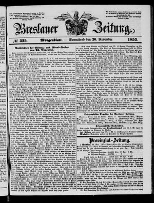 Breslauer Zeitung vom 26.11.1853