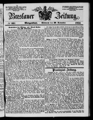 Breslauer Zeitung vom 30.11.1853