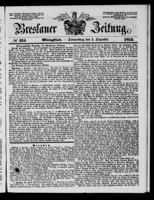 Breslauer Zeitung on Dec 1, 1853