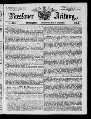 Breslauer Zeitung on Dec 3, 1853