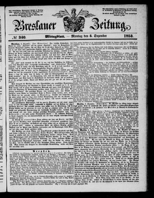 Breslauer Zeitung vom 05.12.1853