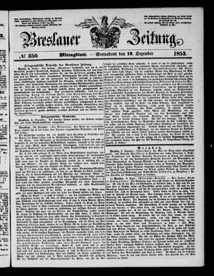 Breslauer Zeitung vom 10.12.1853